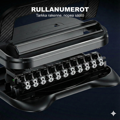 360° kääntyvä, kokoontaitettava puhelinteline