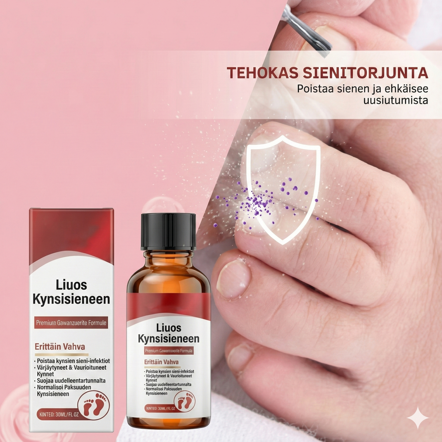 Kynsien korjausesanssi vaurioituneille kynsille