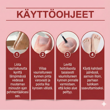 Kynsien korjausesanssi vaurioituneille kynsille