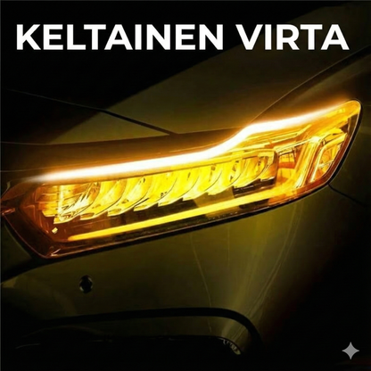 Auton ajovalojen LED-valaistus