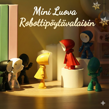 Mini luova robottipöytävalaisin