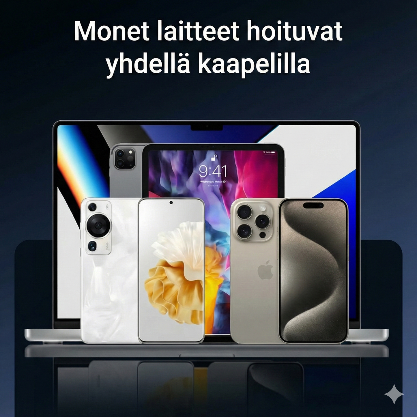 2-in-1-pikalatauskaapeli pidikkeellä