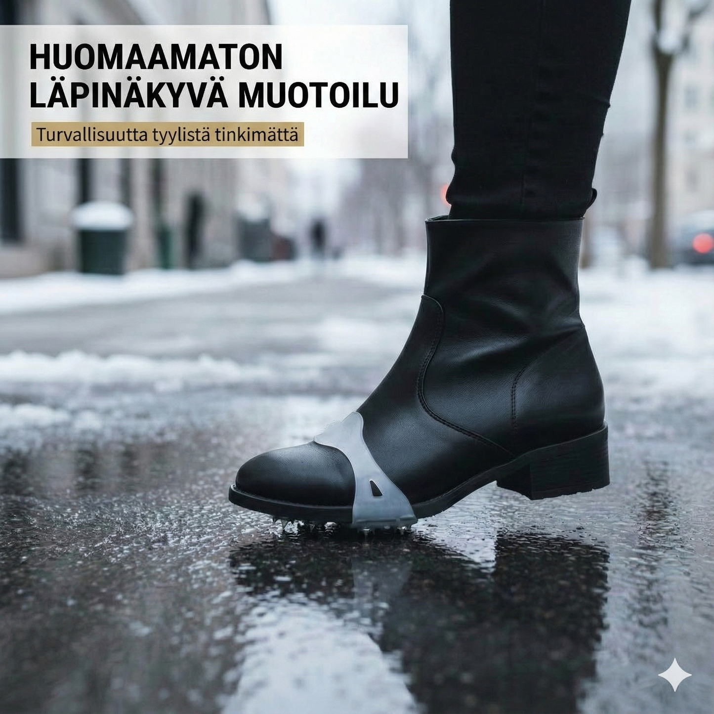 Yleismalliset 5-piikkiset jäänastat kenkiin ja saappaisiin