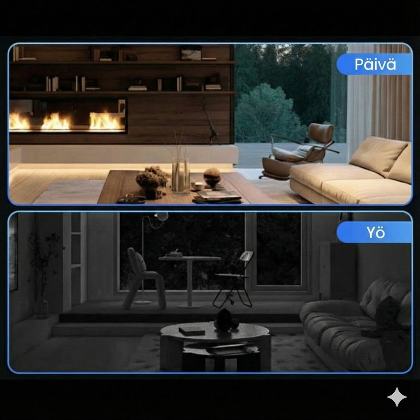 Teräväpiirtoinen 1080P langaton WiFi-kamera