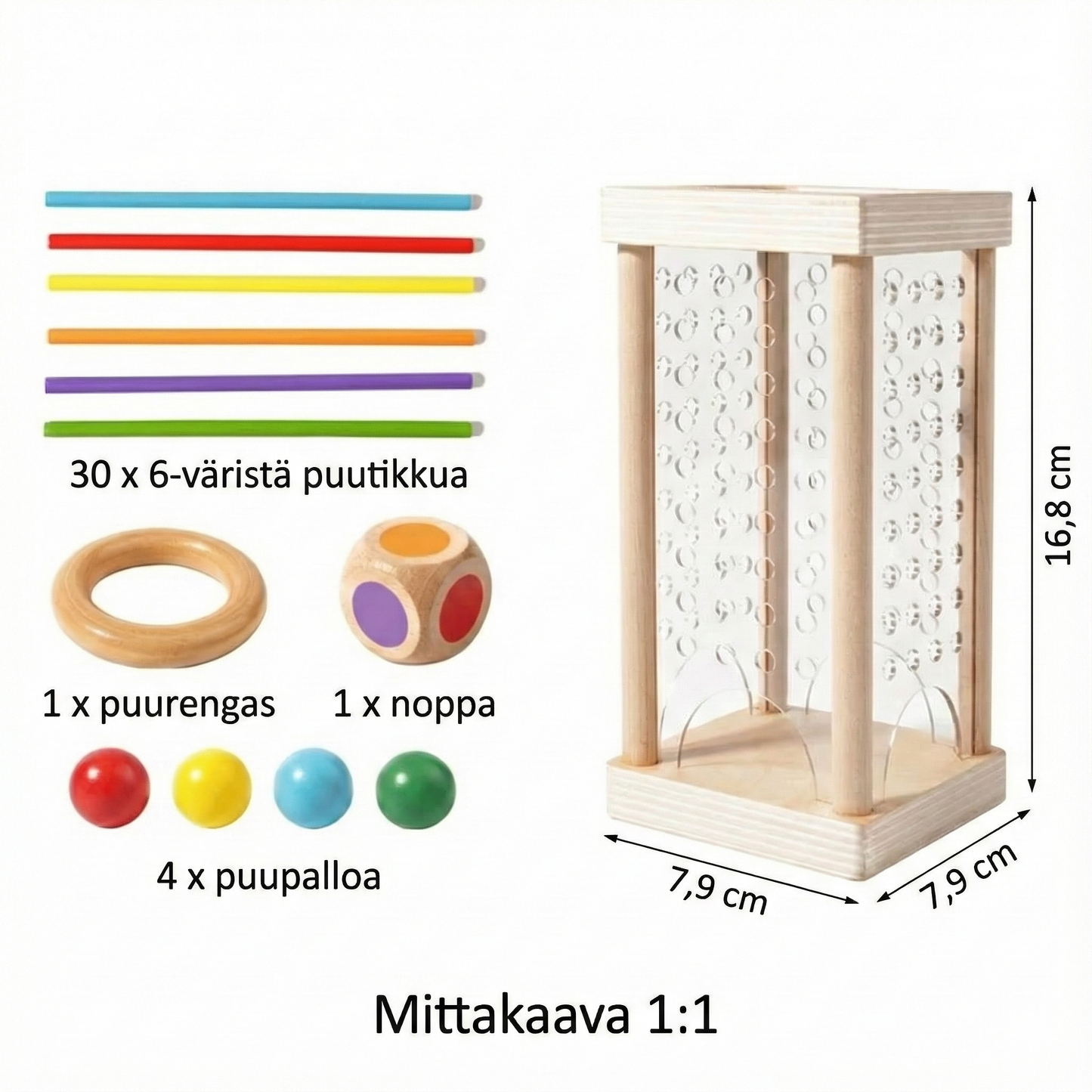 Puutikkupeli: Keskity ja väritä