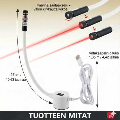 Magneettinen asemointipeittolamppu ompelukoneeseen