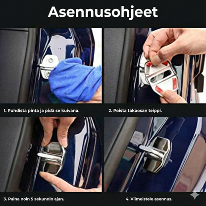 Auton oven salvan metalliset suojat (4 kpl)