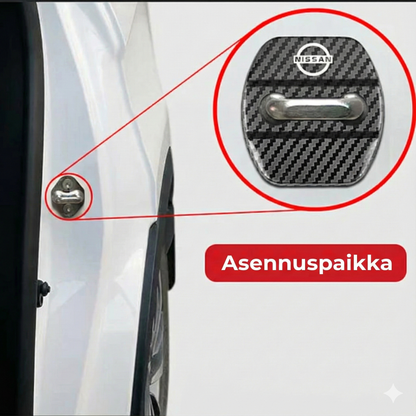 Auton oven salvan metalliset suojat (4 kpl)