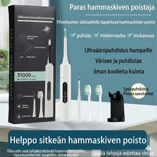 Ammattimainen monitoiminen ja monen nopeuden ultraäänihampaidenpuhdistin