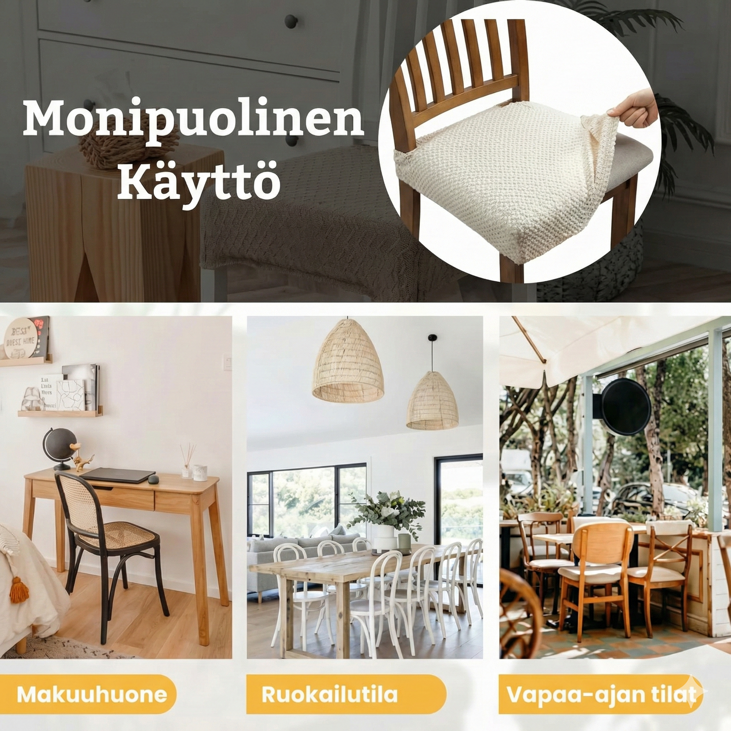 Vedenpitävä jacquard-tuolinpäällinen: tyylikäs ja tahraton