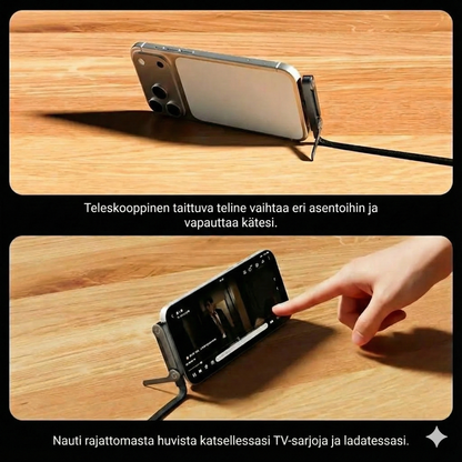 2-in-1-pikalatauskaapeli pidikkeellä