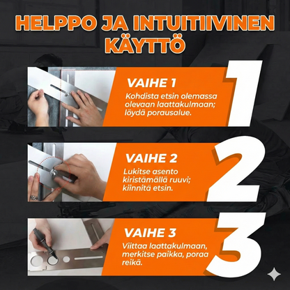 Täysin kulmassa säädettävä poraustyökalu