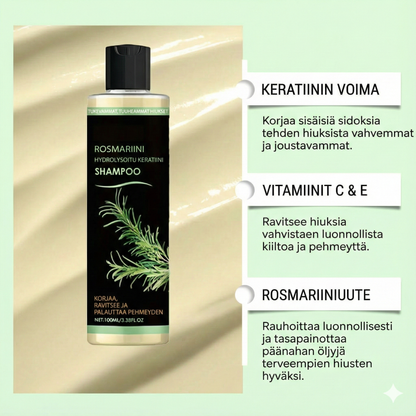 Rosmariinihydrolysoitu keratiini-shampoo