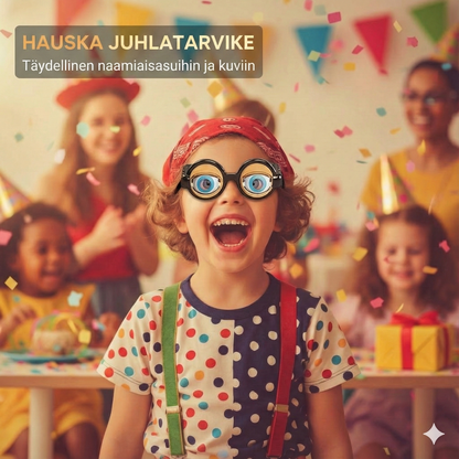 Hauskat lasit, joissa on silmäniskumekanismi