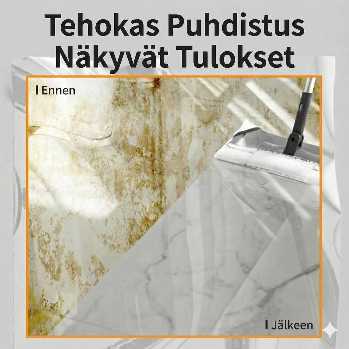 Tiivistetty lattianpuhdistusaine: 99,9 % antibakteerinen ja antaa välittömän kiillon