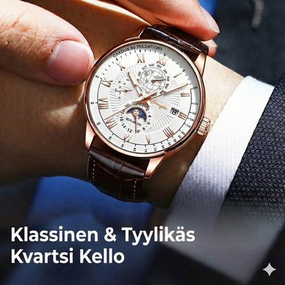 Klassinen ja tyylikäs kvartsikello miehille