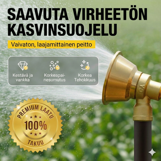 Säädettävä messinkisuutin maatalousruiskulle