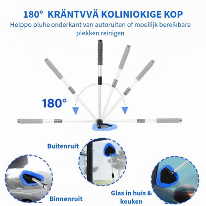 Auton tuulilasin puhdistustyökalusarja – Jatkettava ja 180° kääntyvä