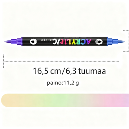 Kaksikärkinen akryylimaalitussi