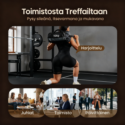 Vatsaa hallitseva pakaralihasten kohottaja vetoketjulla ja haaroilla, fajas colombianas