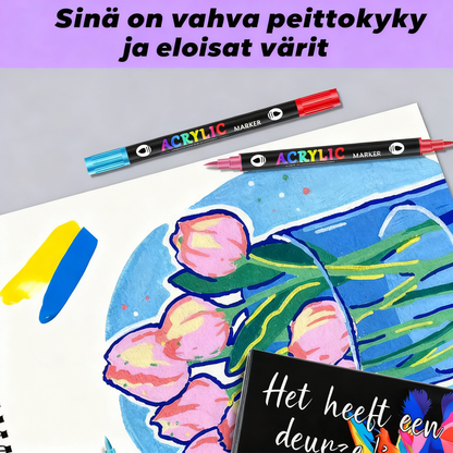 Kaksikärkinen akryylimaalitussi