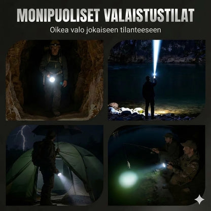 Digitaalinen LED-taskulamppu etäisyyszoomilla
