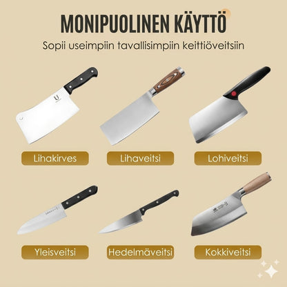 Automaattinen veitsenteroitin keittiöön