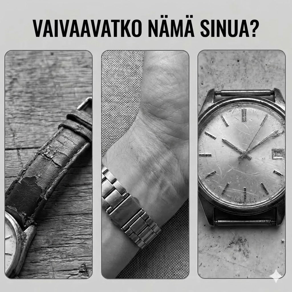 Minimalistinen miesten kvartsikello päivämääränäytöllä