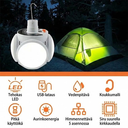 Monitoiminen taitettava aurinkokenno-jalkapallovalo