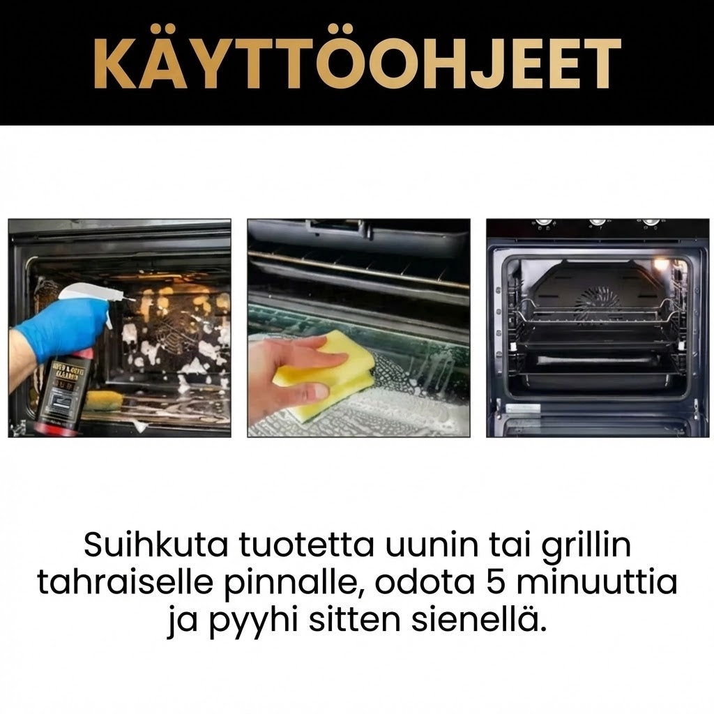 Uunin ja grillin puhdistussuihke