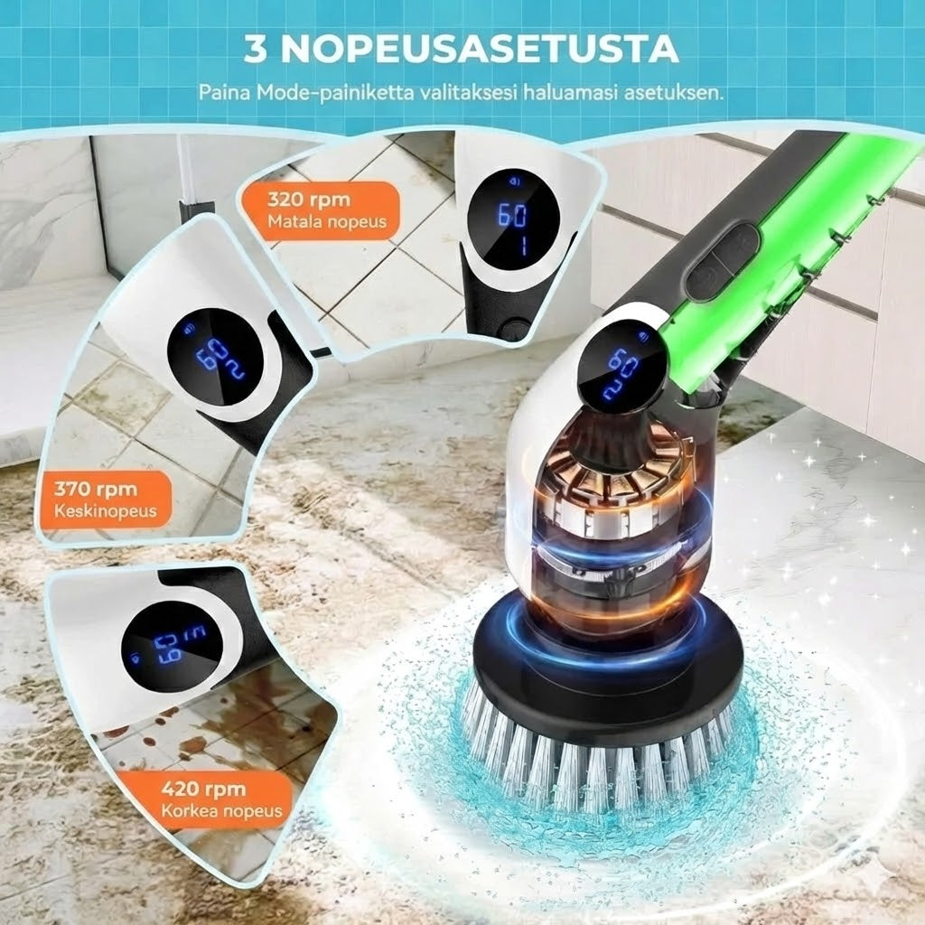 9-in-1 sähköinen puhdistusharja