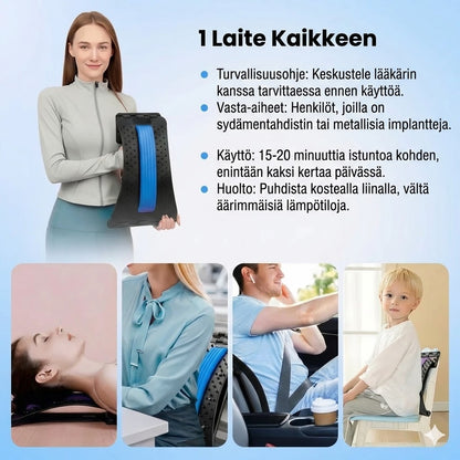 Magneettinen akupunktiohieronta- ja selkävenytin lannerangalle