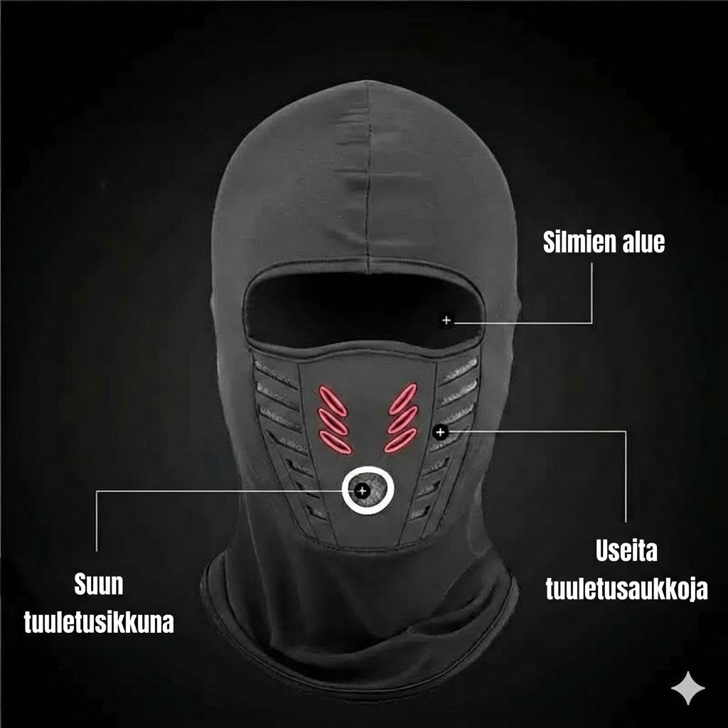 Unisex tuulenpitävä ja lämmin kokokasvomaski