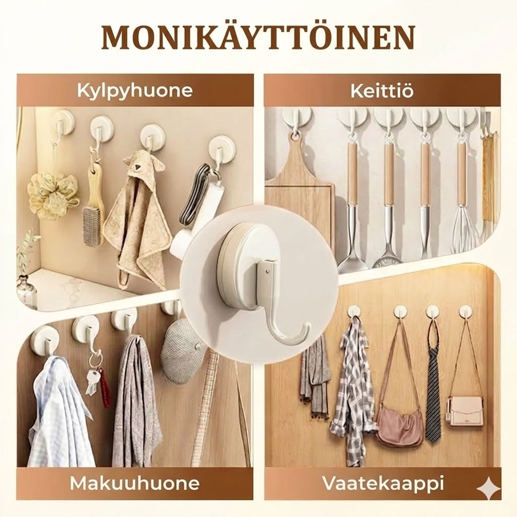 Ultravahva imukuppikoukku