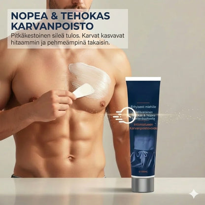 Nopeavaikutteinen karvanpoistovoide miehille