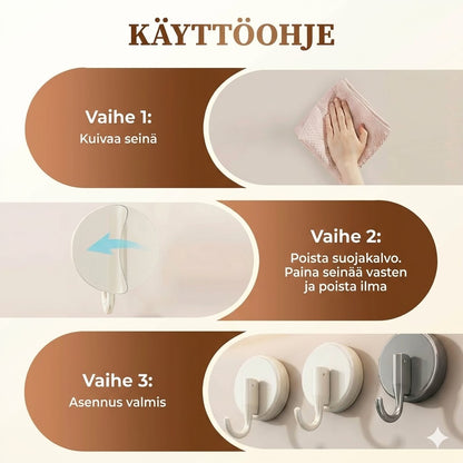 Ultravahva imukuppikoukku