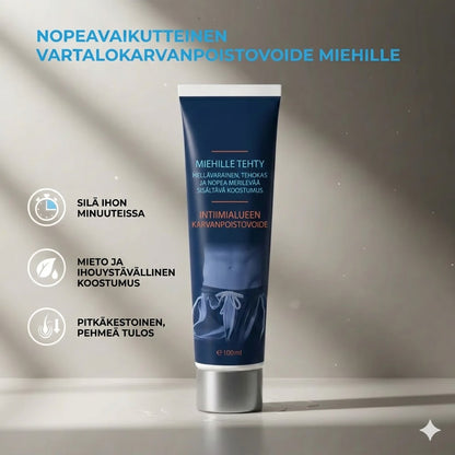 Nopeavaikutteinen karvanpoistovoide miehille