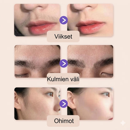 Hellävarainen ja kivuton kasvojen karvanpoistovoide