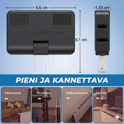 180° kääntyvä 3-osainen pistorasia