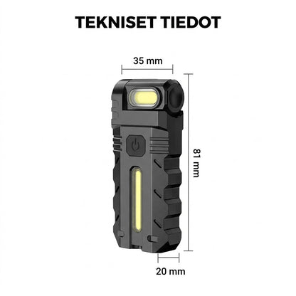 LED-työvalo 180° kääntyvällä päällä