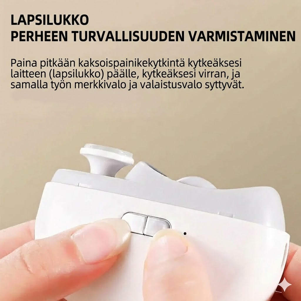 3-in-1 sähköinen kiillotuslaite ja automaattinen kynsileikkuri