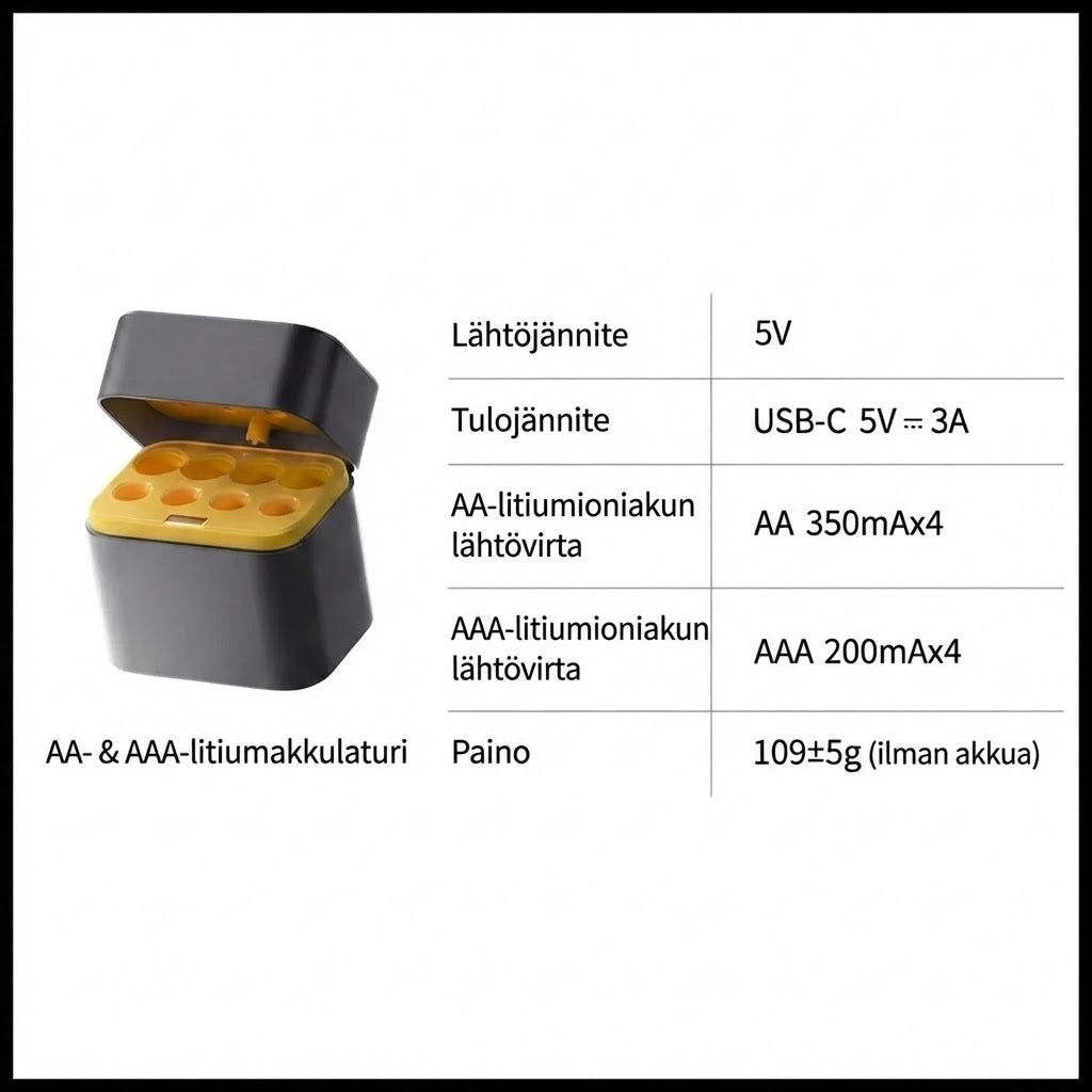 Litiumakkulaturi – Ylilataussuoja